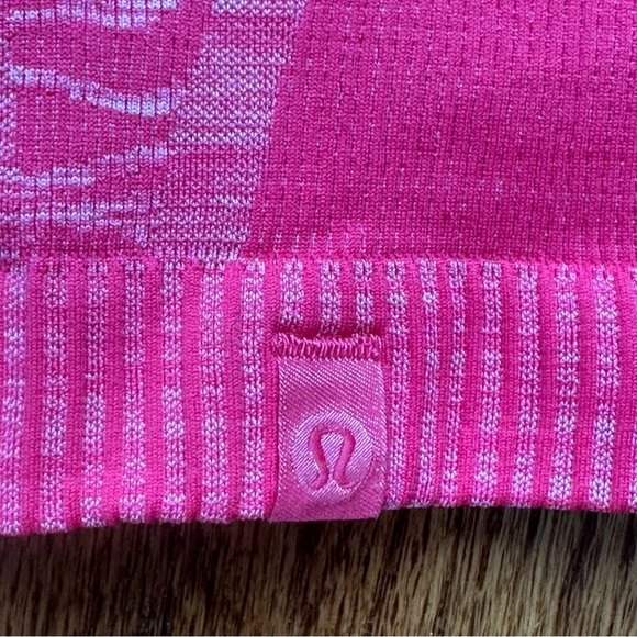 Lululemon Pink Ribbed Long Sleeve Fitted Tank Sz: Est. Small - Picture 9 of 9
